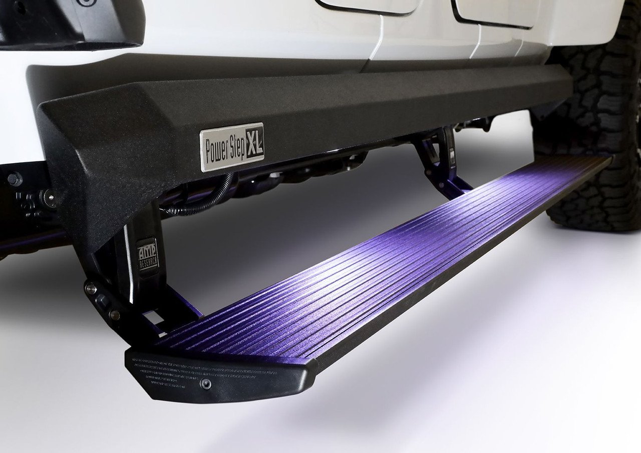 AMP Research PowerStep XL extended drop running board for lifted trucks
